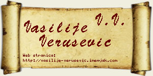 Vasilije Verušević vizit kartica